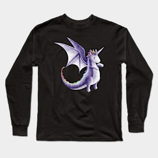 Kawaii Unicorn Dragon - Without Background Long Sleeve T-Shirt